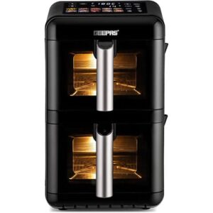 AIR FRYER GEEPAS NOIR/SILVER 12 LITRES SUPERPOSE GAF37548