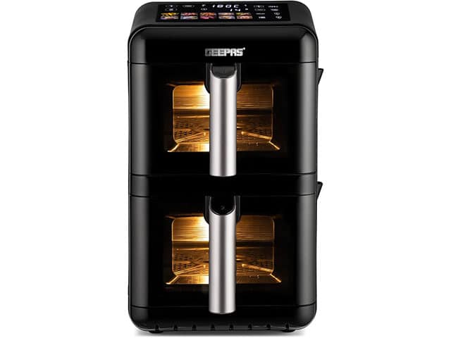 AIR FRYER GEEPAS NOIR/SILVER 12 LITRES SUPERPOSE GAF37548